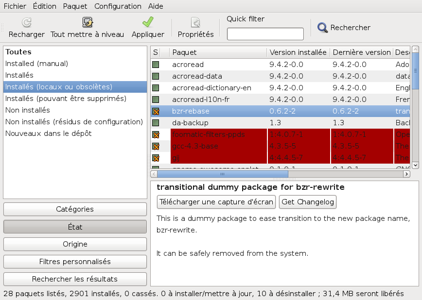 Synaptic Debian