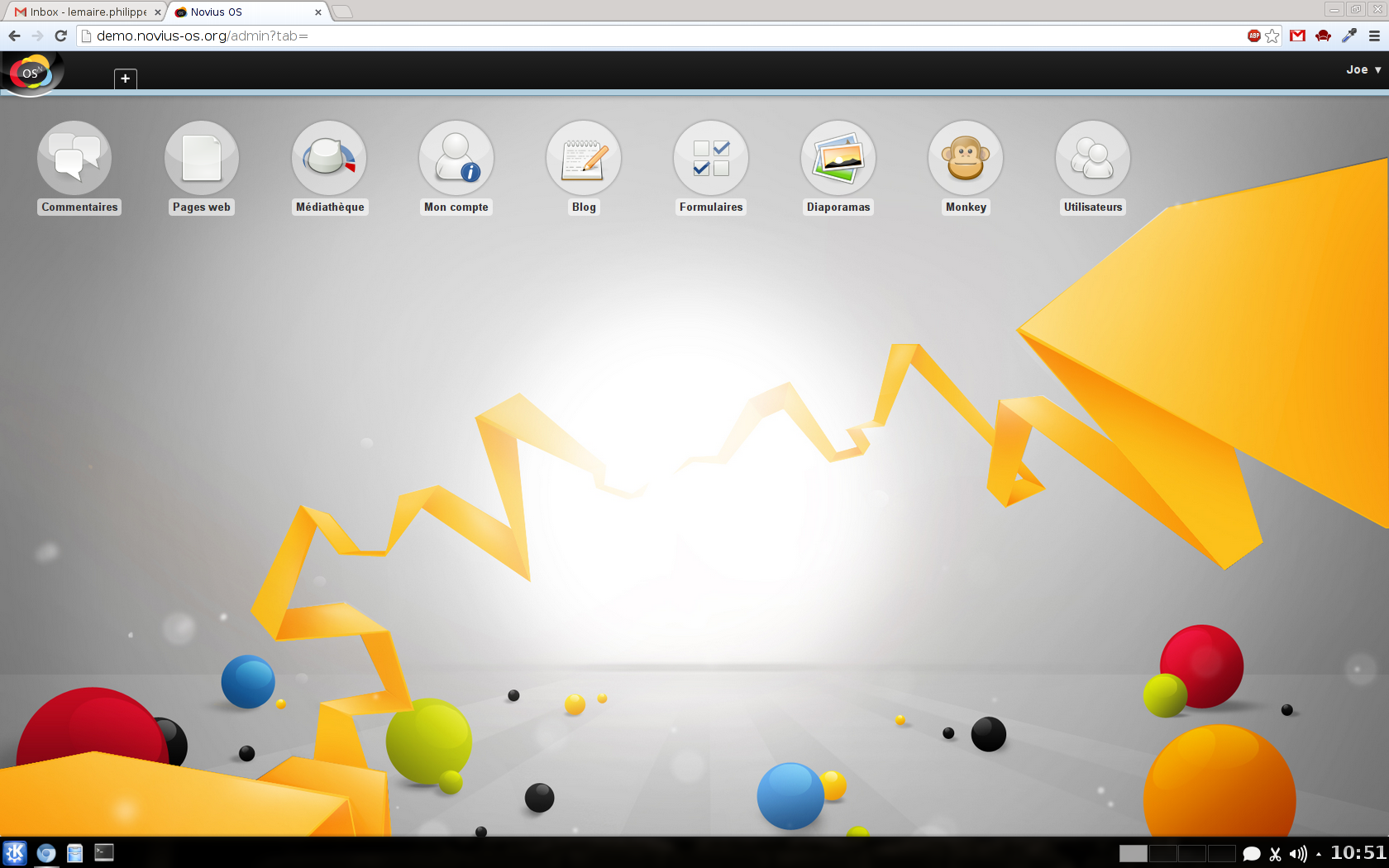 Interface admin